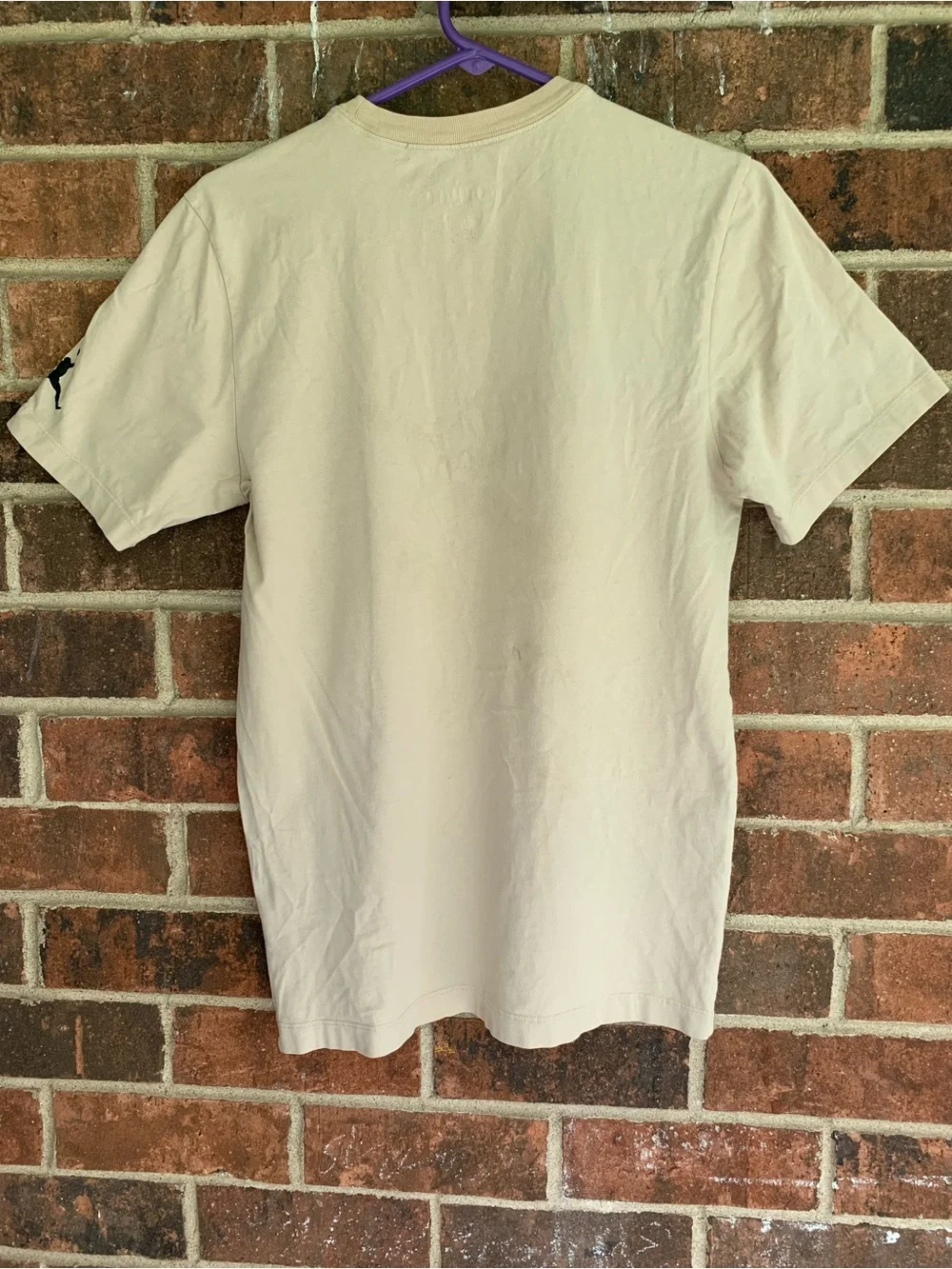 Jordan Men's Cream Plaid Logo T-Shirt